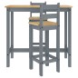 vidaXL 3-tlg. Bar-Set Grau Massivholz Kiefer vidaXL 3-tlg. Bar-Set Grau Massivholz Kiefer