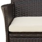 vidaXL 5-tlg. Garten-Bistro-Set mit Kissen Braun Poly Rattan vidaXL 5-tlg. Garten-Bistro-Set mit Kissen Braun Poly Rattan