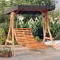 vidaXL Hollywoodschaukel mit Dach Massivholz Fichte mit Teak-Finish vidaXL Hollywoodschaukel mit Dach Massivholz Fichte mit Teak-Finish