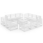vidaXL 13-tlg. Garten-Lounge-Set Weiß Kiefer Massivholz vidaXL 13-tlg. Garten-Lounge-Set Weiß Kiefer Massivholz