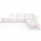 vidaXL 7-tlg. Garten-Lounge-Set Weiß Massivholz Kiefer vidaXL 7-tlg. Garten-Lounge-Set Weiß Massivholz Kiefer