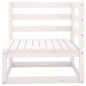 vidaXL 7-tlg. Garten-Lounge-Set Weiß Massivholz Kiefer vidaXL 7-tlg. Garten-Lounge-Set Weiß Massivholz Kiefer