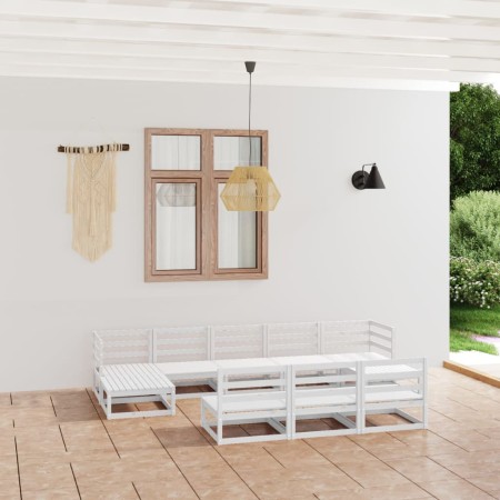 vidaXL 10-tlg. Garten-Lounge-Set Massivholz Kiefer