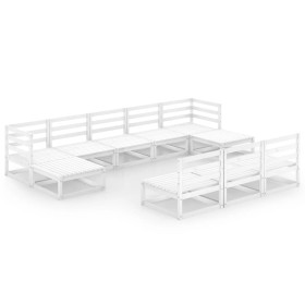vidaXL 10-tlg. Garten-Lounge-Set Massivholz Kiefer