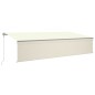 vidaXL Markise Automatisch Einziehbar mit Volant 6x3 m Creme vidaXL Markise Automatisch Einziehbar mit Volant 6x3 m Creme