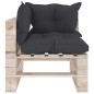 vidaXL Garten-Ecksofa aus Paletten mit Kissen Kiefernholz vidaXL Garten-Ecksofa aus Paletten mit Kissen Kiefernholz