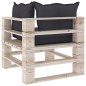 vidaXL Garten-Ecksofa aus Paletten mit Kissen Kiefernholz vidaXL Garten-Ecksofa aus Paletten mit Kissen Kiefernholz