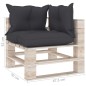 vidaXL Garten-Ecksofa aus Paletten mit Kissen Kiefernholz vidaXL Garten-Ecksofa aus Paletten mit Kissen Kiefernholz