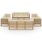 vidaXL 13-tlg. Garten-Lounge-Set mit Kissen Kiefer Massivholz vidaXL 13-tlg. Garten-Lounge-Set mit Kissen Kiefer Massivholz