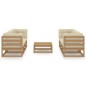 vidaXL 7-tlg. Garten-Lounge-Set mit Kissen Kiefer Massivholz vidaXL 7-tlg. Garten-Lounge-Set mit Kissen Kiefer Massivholz