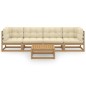 vidaXL 5-tlg. Garten-Lounge-Set mit Kissen Kiefer Massivholz vidaXL 5-tlg. Garten-Lounge-Set mit Kissen Kiefer Massivholz