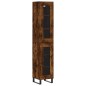 Highboard Räuchereiche 34,5x34x180 cm Holzwerkstoff Highboard Räuchereiche 34,5x34x180 cm Holzwerkstoff