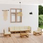 vidaXL 7-tlg. Garten-Lounge-Set mit Kissen Kiefer Massivholz vidaXL 7-tlg. Garten-Lounge-Set mit Kissen Kiefer Massivholz