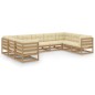 vidaXL 9-tlg Garten-Lounge-Set mit Kissen Honigbraun Massivholz Kiefer vidaXL 9-tlg Garten-Lounge-Set mit Kissen Honigbraun Massivholz Kiefer