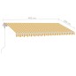 vidaXL Standmarkise Automatisch 400x300 cm Gelb/Weiß vidaXL Standmarkise Automatisch 400x300 cm Gelb/Weiß