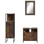 vidaXL 3-tlg. Badmöbel-Set Räuchereiche Holzwerkstoff vidaXL 3-tlg. Badmöbel-Set Räuchereiche Holzwerkstoff