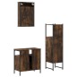 vidaXL 3-tlg. Badmöbel-Set Räuchereiche Holzwerkstoff vidaXL 3-tlg. Badmöbel-Set Räuchereiche Holzwerkstoff
