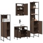 vidaXL 4-tlg. Badmöbel-Set Braun Eichen-Optik Holzwerkstoff vidaXL 4-tlg. Badmöbel-Set Braun Eichen-Optik Holzwerkstoff