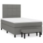 vidaXL Boxspringbett mit Matratze Dunkelgrau 120x190 cm Stoff vidaXL Boxspringbett mit Matratze Dunkelgrau 120x190 cm Stoff