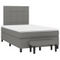 vidaXL Boxspringbett mit Matratze Dunkelgrau 120x190 cm Stoff vidaXL Boxspringbett mit Matratze Dunkelgrau 120x190 cm Stoff