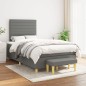 vidaXL Boxspringbett mit Matratze Dunkelgrau 120x190 cm Stoff vidaXL Boxspringbett mit Matratze Dunkelgrau 120x190 cm Stoff