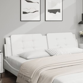 vidaXL Kopfteil-Kissen Weiß 200 cm Kunstleder