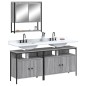 vidaXL 3-tlg. Badmöbel-Set Grau Sonoma Holzwerkstoff vidaXL 3-tlg. Badmöbel-Set Grau Sonoma Holzwerkstoff