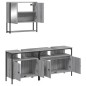 vidaXL 3-tlg. Badmöbel-Set Grau Sonoma Holzwerkstoff vidaXL 3-tlg. Badmöbel-Set Grau Sonoma Holzwerkstoff