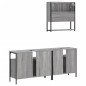 vidaXL 3-tlg. Badmöbel-Set Grau Sonoma Holzwerkstoff vidaXL 3-tlg. Badmöbel-Set Grau Sonoma Holzwerkstoff