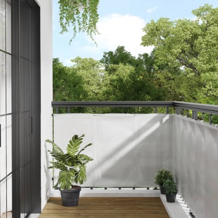 vidaXL Balkon-Sichtschutz Hellgrau 90x500 cm 100 % Polyester Oxford