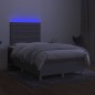 vidaXL Boxspringbett mit Matratze & LED Hellgrau 120x190 cm Stoff vidaXL Boxspringbett mit Matratze & LED Hellgrau 120x190 cm Stoff