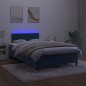 vidaXL Boxspringbett mit Matratze & LED Dunkelblau 120x190 cm Samt vidaXL Boxspringbett mit Matratze & LED Dunkelblau 120x190 cm Samt