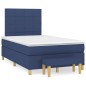 vidaXL Boxspringbett mit Matratze Blau 120x190 cm Stoff vidaXL Boxspringbett mit Matratze Blau 120x190 cm Stoff