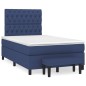 vidaXL Boxspringbett mit Matratze Blau 120x190 cm Stoff vidaXL Boxspringbett mit Matratze Blau 120x190 cm Stoff
