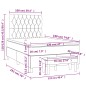 vidaXL Boxspringbett mit Matratze Blau 120x190 cm Stoff vidaXL Boxspringbett mit Matratze Blau 120x190 cm Stoff