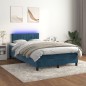 vidaXL Boxspringbett mit Matratze & LED Dunkelblau 120x190 cm Samt vidaXL Boxspringbett mit Matratze & LED Dunkelblau 120x190 cm Samt