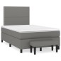 vidaXL Boxspringbett mit Matratze Dunkelgrau 120x190 cm Stoff vidaXL Boxspringbett mit Matratze Dunkelgrau 120x190 cm Stoff