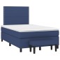 vidaXL Boxspringbett mit Matratze Blau 120x190 cm Stoff vidaXL Boxspringbett mit Matratze Blau 120x190 cm Stoff