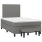 vidaXL Boxspringbett mit Matratze Dunkelgrau 120x190 cm Stoff vidaXL Boxspringbett mit Matratze Dunkelgrau 120x190 cm Stoff