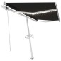 vidaXL Automatische Markise mit LED & Windsensor 450x300 cm Anthrazit vidaXL Automatische Markise mit LED & Windsensor 450x300 cm Anthrazit