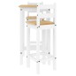 vidaXL 3-tlg. Bar-Set Weiß Massivholz Kiefer vidaXL 3-tlg. Bar-Set Weiß Massivholz Kiefer
