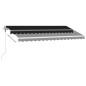 vidaXL Automatische Markise mit LED & Windsensor 450x300 cm Anthrazit vidaXL Automatische Markise mit LED & Windsensor 450x300 cm Anthrazit