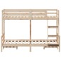 vidaXL Etagenbett 90x200/120x200 cm Massivholz Kiefer