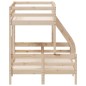vidaXL Etagenbett 90x200/120x200 cm Massivholz Kiefer