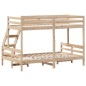 vidaXL Etagenbett 90x200/120x200 cm Massivholz Kiefer