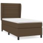 vidaXL Boxspringbett mit Matratze Dunkelbraun 90x190 cm Stoff vidaXL Boxspringbett mit Matratze Dunkelbraun 90x190 cm Stoff