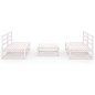vidaXL 5-tlg. Garten-Lounge-Set Weiß Massivholz Kiefer vidaXL 5-tlg. Garten-Lounge-Set Weiß Massivholz Kiefer