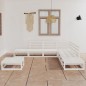 vidaXL 8-tlg. Garten-Lounge-Set Weiß Massivholz Kiefer vidaXL 8-tlg. Garten-Lounge-Set Weiß Massivholz Kiefer