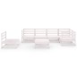 vidaXL 7-tlg. Garten-Lounge-Set Weiß Massivholz Kiefer vidaXL 7-tlg. Garten-Lounge-Set Weiß Massivholz Kiefer