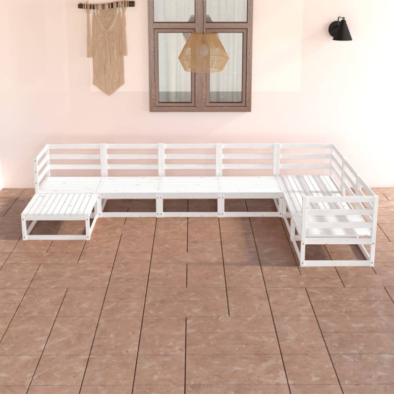 vidaXL 7-tlg. Garten-Lounge-Set Weiß Kiefer Massivholz vidaXL 7-tlg. Garten-Lounge-Set Weiß Kiefer Massivholz